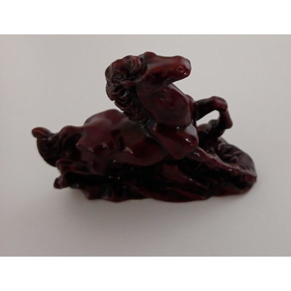 Vintage Small Laughing Lucky Buddha Statue Red Resin and Feng Shui Dragon Lot - Picture 14 of 15